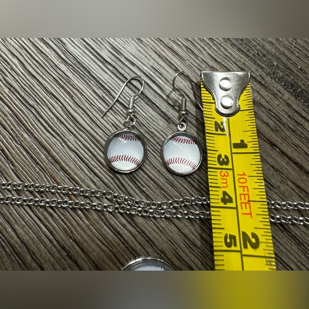 4 Piece Baseball Themed Jewelry Set - Picture 9 of 11